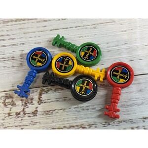 Vintage PANOSH PLACE VOLTRON KEY LOT Of 5 Parts Black Red Blue Green Yellow